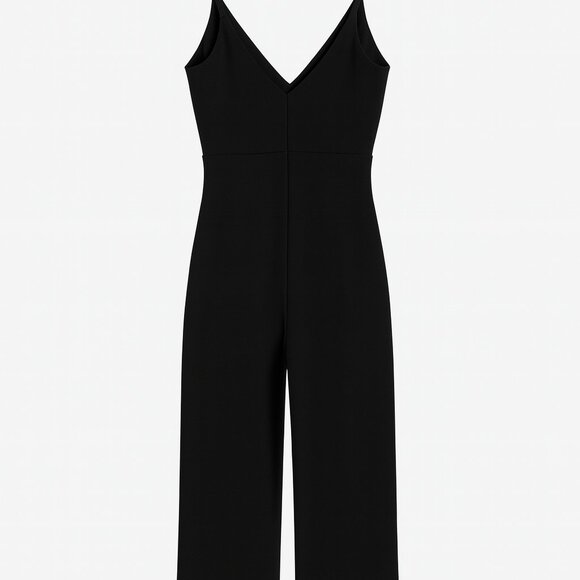 Fashion Nova Black Wide-Leg Spaghetti Strap Jumpsuit – Size S/M - Picture 4 of 5
